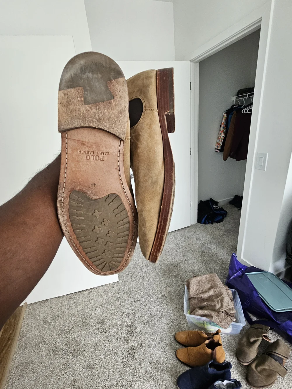 Polo by Ralph Lauren Men's Tan Suede Chelsea Boots